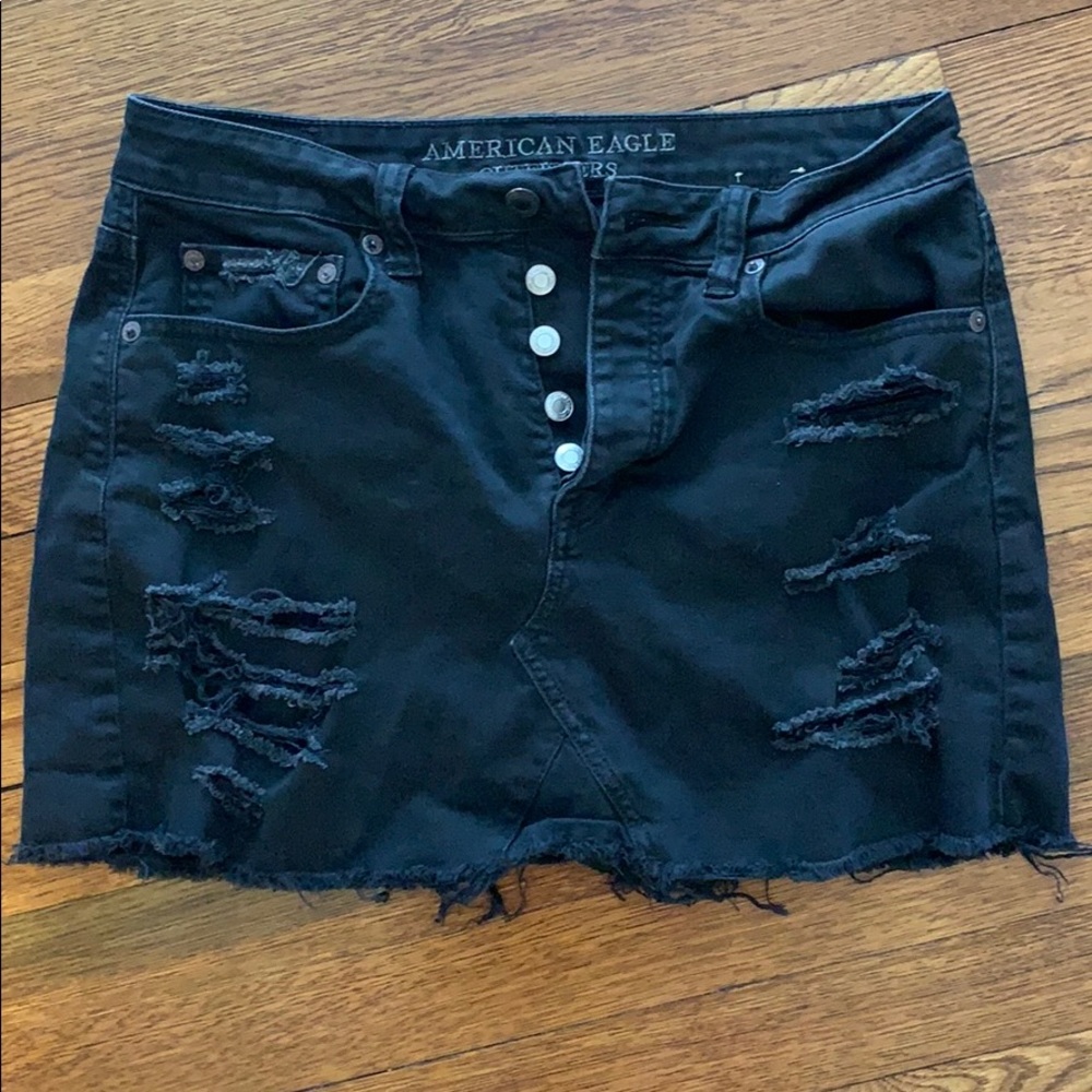 Black Jean skirt